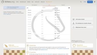 Lichess ana sayfası, sağ üstte GİRİŞ ve KAYIT OL butonları